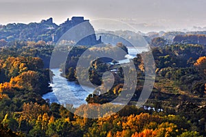 Devin castle and Danube river