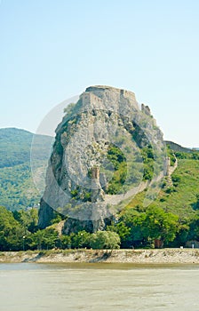Devin castle. General view from Danube
