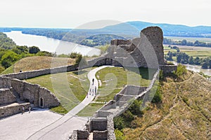 Devin castle with river behind