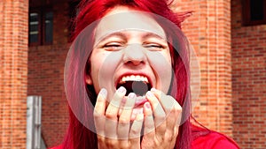 Devious And Sinister Teen Girl With Red Hair