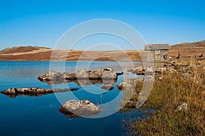 Devoke Water and boathouse