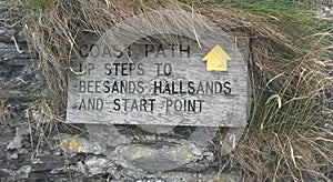 Devon U.K. Coastal Path Sign