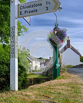 The Devon village of South Pool on the Salcombe Esturary