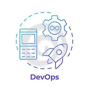 DevOps blue gradient concept icon