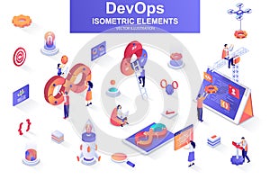 DevOps bundle of isometric elements