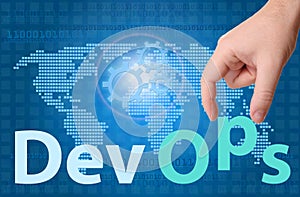 DevOps Development & Operations concept sign