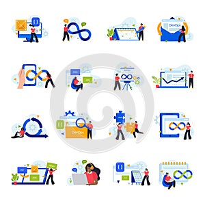 Devops Engineer Flat Icons