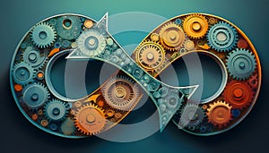 DevOps Infinity Loop with Gears