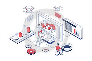 DevOps Isometric Illustration