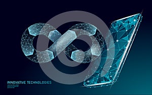 Devops software development operations infinity symbol. Programmer administration system life cycle quality. Coding