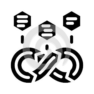 devops software glyph icon vector illustration