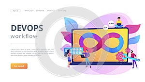 DevOps team concept landing page