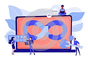 DevOps team concept vector illustration
