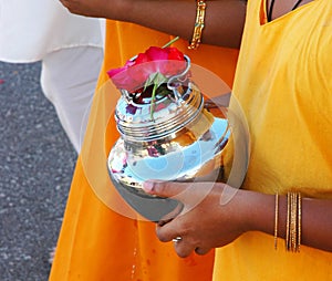 Devotee Carrying Milk Pot