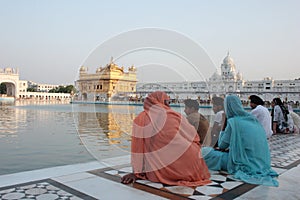 Devotees in the complex of Golden Temple, Amritsar