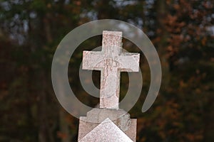 Dew covered cross