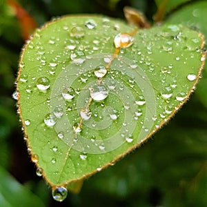 Water drops on leaf