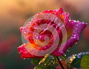 dew-kissed roses at dawn photo