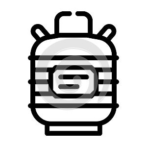 dewar vessel laboratory tool line icon vector illustration