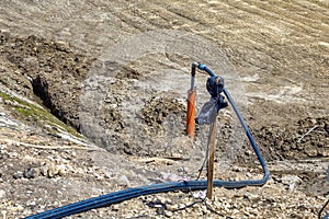 Dewatering construction site