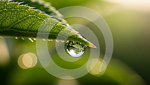 Acts as a lens capturing and inverting a miniature reflection of the