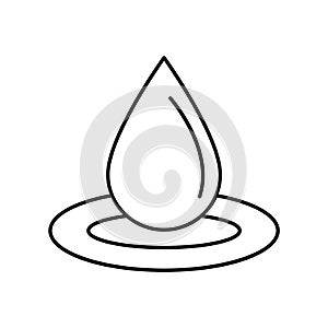 Dewdrop Line Style vector icon which can easily modify or edit