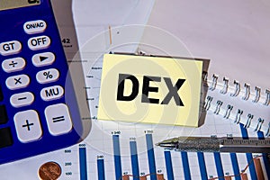 DEX or decentralized crypto exchange concept Coins