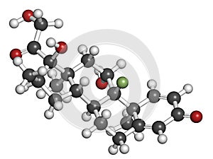 Dexamethasone glucocorticoid drug. Steroid drug with anti-inflammatory and immunosuppressant properties.