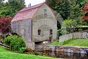 The Dexter Grist Mill is the oldest mill on Cape Cod, in New England Sandwich, Massachusetts, United States photo