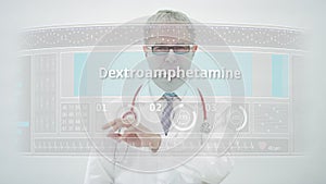 DEXTROAMPHETAMINE generic drug name selected by a doctor on a medical monitor