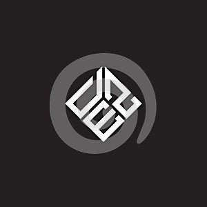 DEZ letter logo design on black background. DEZ creative initials letter logo concept. DEZ letter design