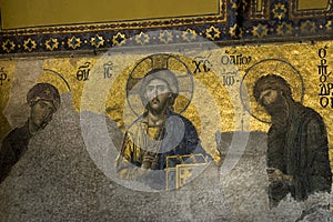 DeÃÂ«sis mosaics Hagia Sophia photo