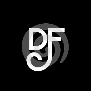 DF letter logo design on black background. DF creative initials letter logo concept. df letter design. DF white letter design on