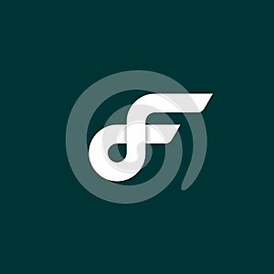 Df logo, fly logo, intial logo, letter df, monochrome