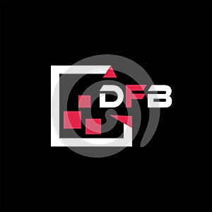 DFB creative minimalist letter logo. DFB unique vector initials alphabet letter logo design