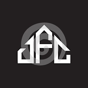 DFC letter logo design on black background. DFC creative initials letter logo concept. DFC letter design