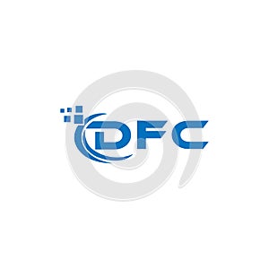 DFC letter logo design on white background. DFC creative initials letter logo concept. DFC letter design