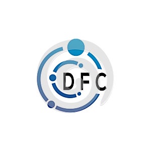 DFC letter logo design on white background. DFC creative initials letter logo concept. DFC letter design