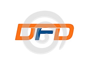 DFD letter logo design vector photo