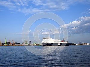 DFDS ship in Klaipeda harbour, Lithuania