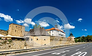 Obranná zeď obklopující staré město Levoča na Slovensku