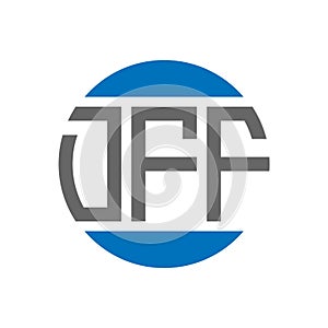 DFF letter logo design on white background. DFF creative initials circle logo concept.