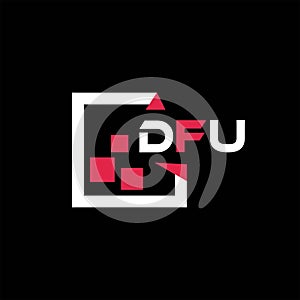 DFU creative minimalist letter logo. DFU unique vector initials alphabet letter logo design