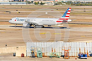 DFW airport - airplanes on the ramp