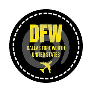 DFW Dallas airport symbol icon photo