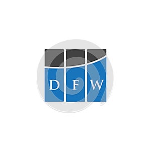 DFW letter logo design on WHITE background. DFW creative initials letter logo concept. DFW letter design photo