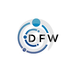 DFW letter logo design on white background. DFW creative initials letter logo concept. DFW letter design photo