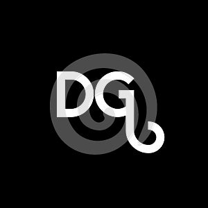 DG letter logo design on black background. DG creative initials letter logo concept. dg letter design. DG white letter design on