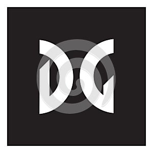 DG Monogram Logo Letter Vector profesional photo