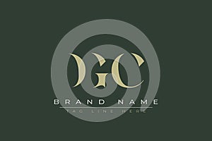 DGC abstract letter logo design